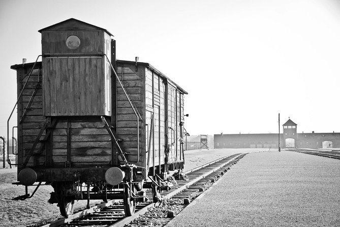 Auschwitz- Birkenau and Wieliczka Salt Mine in One Day - Entering Auschwitz I with a museum guide