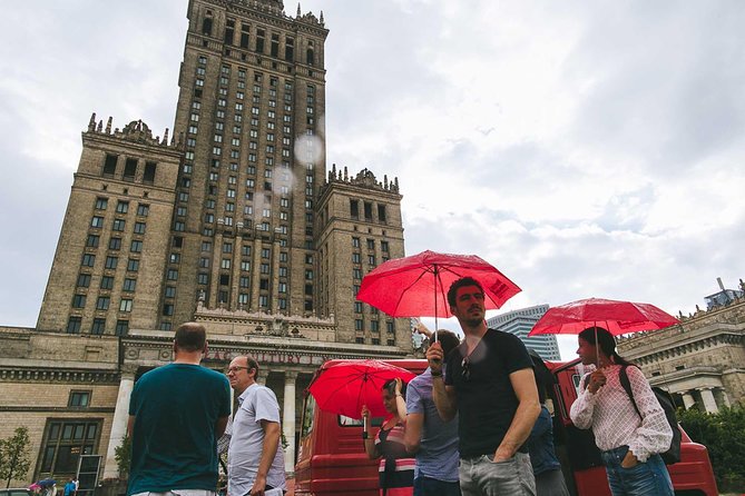 Communist Warsaw: private tour by retro minibus with hotel pickup - The Palace of Culture and Science starts the story