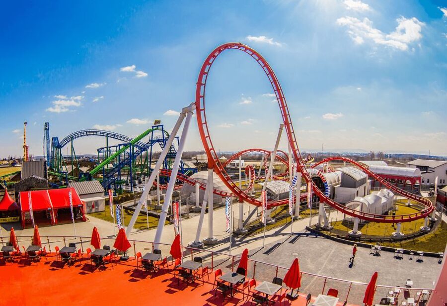 From Krakow: Energylandia Amusement Park Ticket & Transport - Seven themed zones and 133 attractions