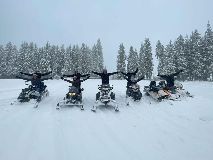From Krakow: Zakopane Snowmobile NIGHT Ride, Bonfire, - One hour on snowy mountain trails