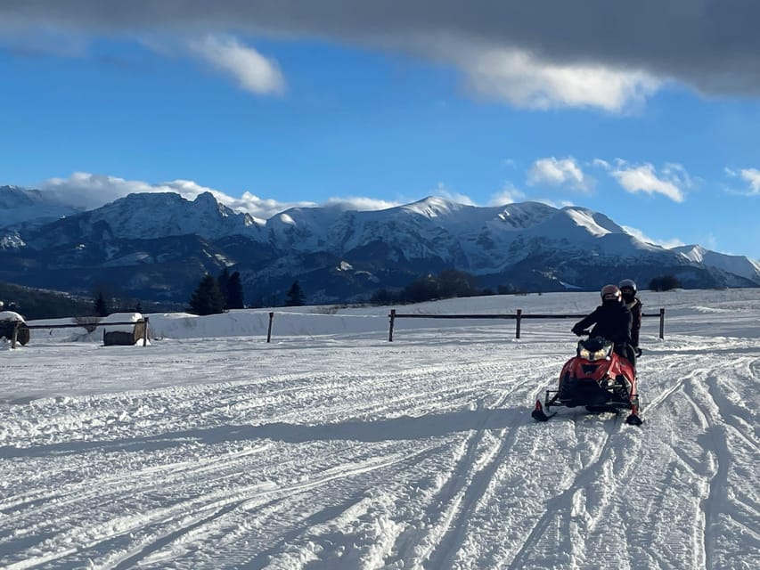 From Krakow: Zakopane Snowmobile NIGHT Ride, Bonfire, - A bonfire with oscypek and mulled wine