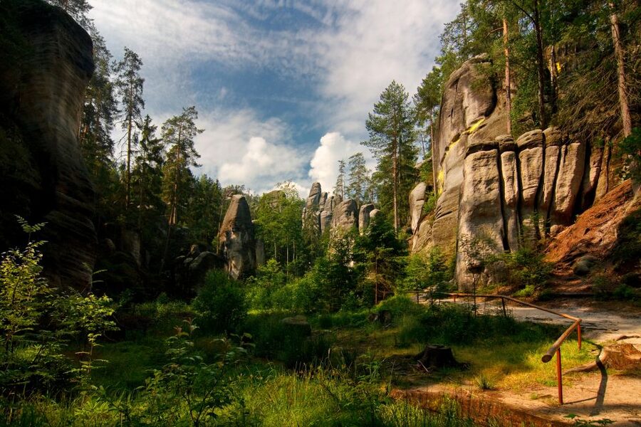 From Wroclaw: Hiking Trail in Rock City Adrspach - The lake and waterfall section