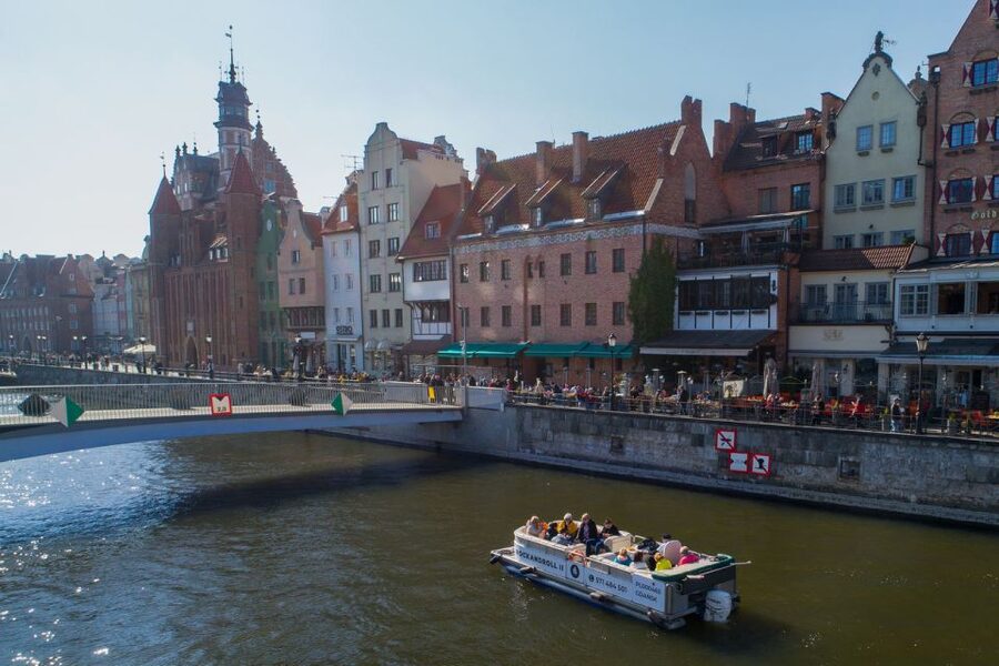Gdańsk: Motlawa River Sightseeing Catamaran Cruise - Polish Hook and the wider Motława view