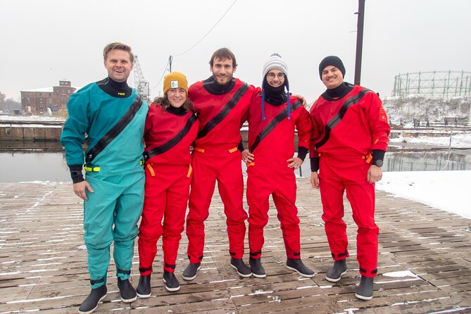 Guided Winter Kayak Tour in Gdańsk & Hot Chocolate Treat - Getting warm in a drysuit