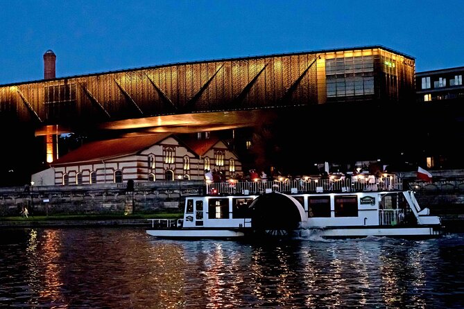 Krakow by night 60 minutes cruise The Vistula River Krakow - Dębniki, John Paul II, and the Manggha Museum