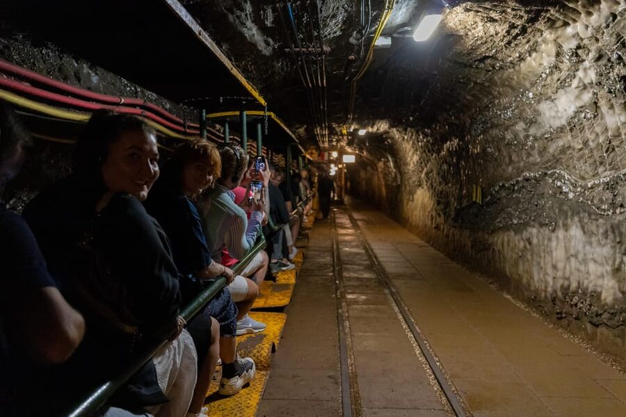 Krakow: UNESCO Underground Boat Expedition & Salt Mine Tour - The mining train changes the pace