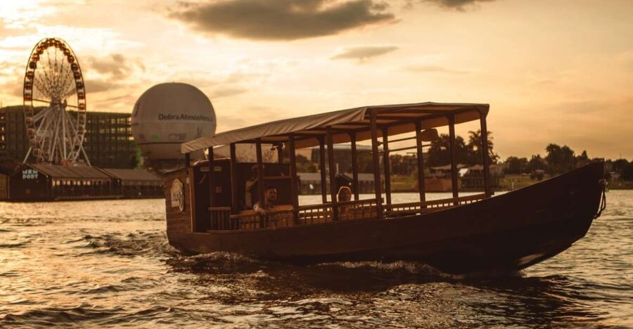 Krakow: Vistula Night Cruise by Gondola w/ Audio Commentary - Boarding Near Kazimierz and the Bernatka Footbridge