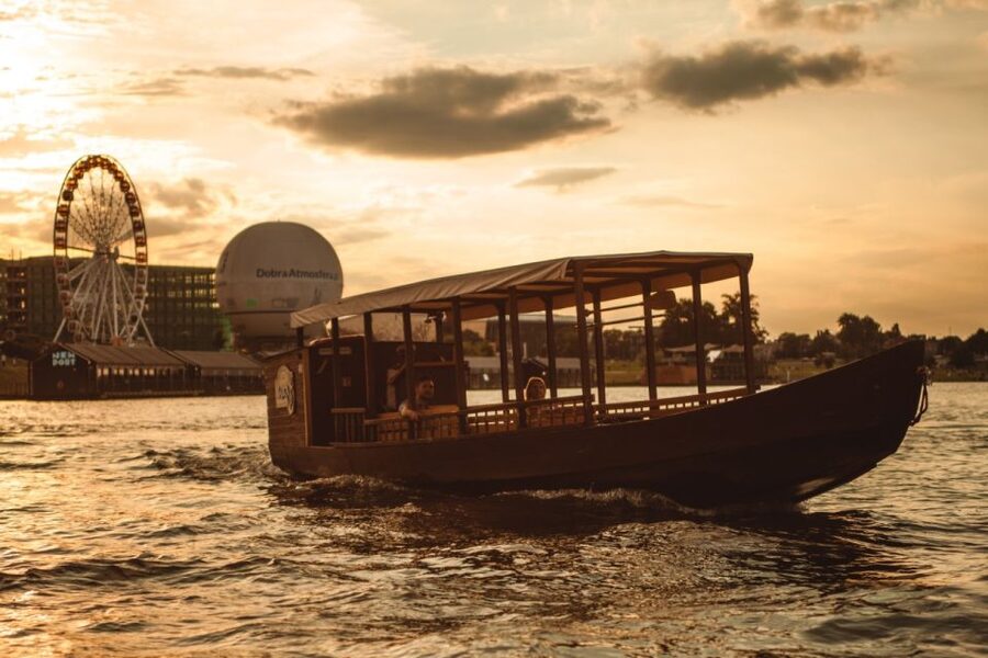 Krakow: Vistula Night Cruise by Gondola w/ Audio Commentary - The First Lights Along the Vistula