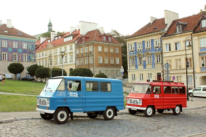 Must-do sites in Warsaw: retro car private tour with hotel pickup - Castle Square and Sigismund’s Column