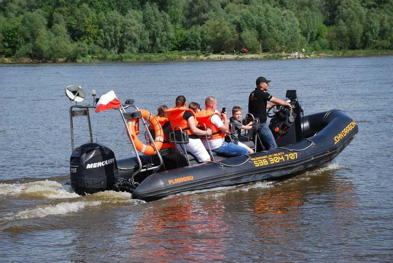 Warsaw: Adrenaline Ride on the Vistula River (Wisła) - Meeting the black John Dragon boat