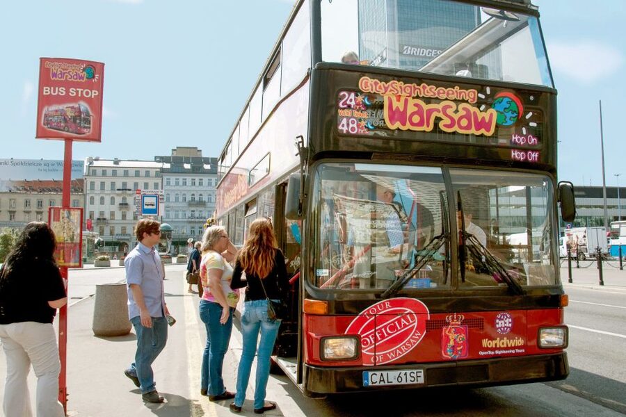 Warsaw: City Sightseeing Hop-On Hop-Off Bus Tour - Starting beneath Warsaw’s Palace of Culture