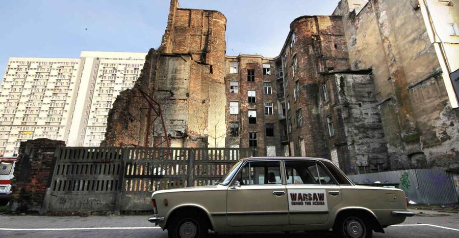 Warsaw: WWII Private Tour by Retro Minibus with Hotel Pickup - The former Ghetto Wall and Warsaw’s Jewish story